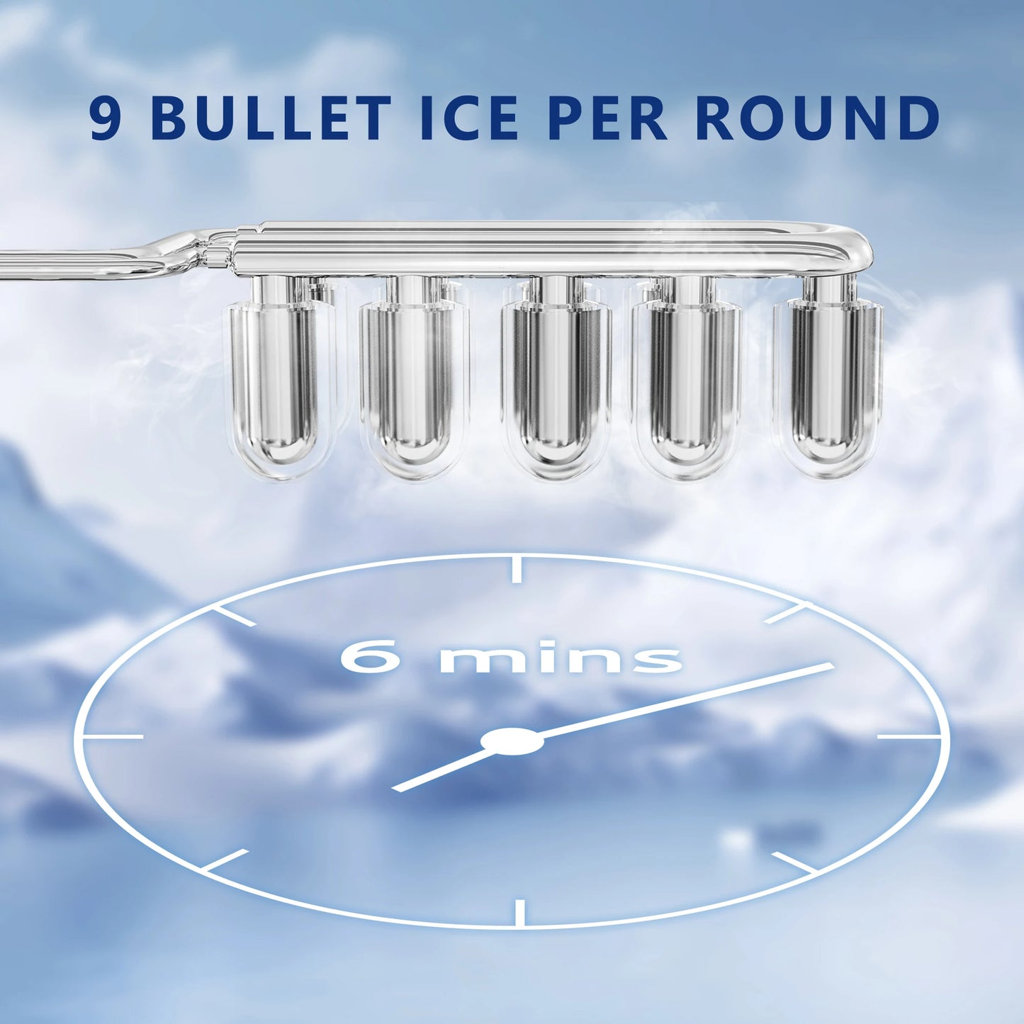 Portable Countertop Ice Maker - Self-Cleaning
