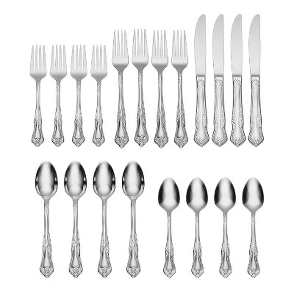 20pc Stainless Steel Flatware Set, Service for 4