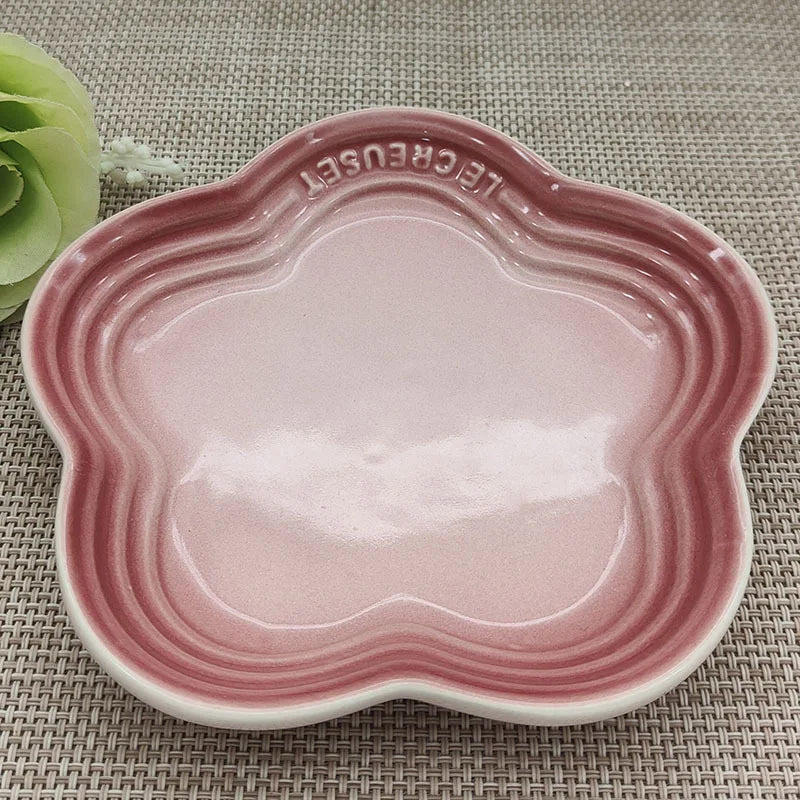 Plum Blossom Plate, 5.5 in, Ceramic