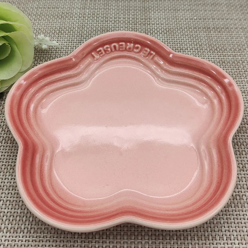 Plum Blossom Plate, 5.5 in, Ceramic