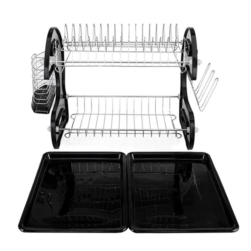 Multifunctional Dual Layers Dish Storage/Drying Rack