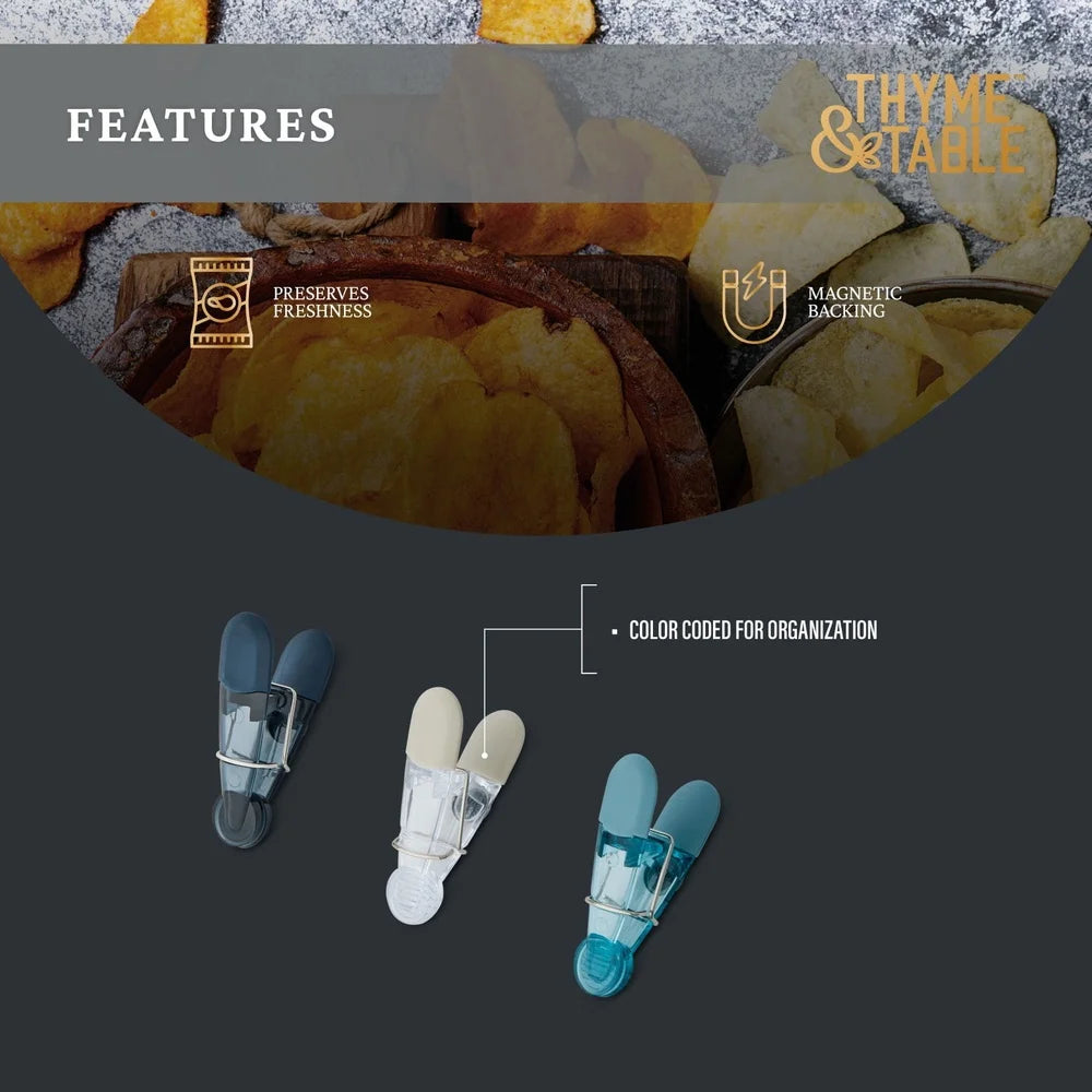 15 Piece Magnetic Bag Clips Set