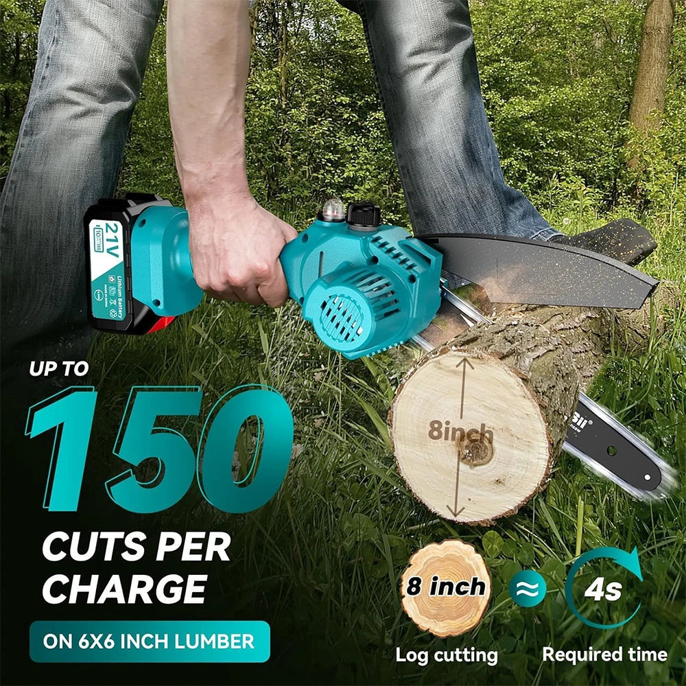 8 Inch Electric Cordless Mini Chainsaw 18V