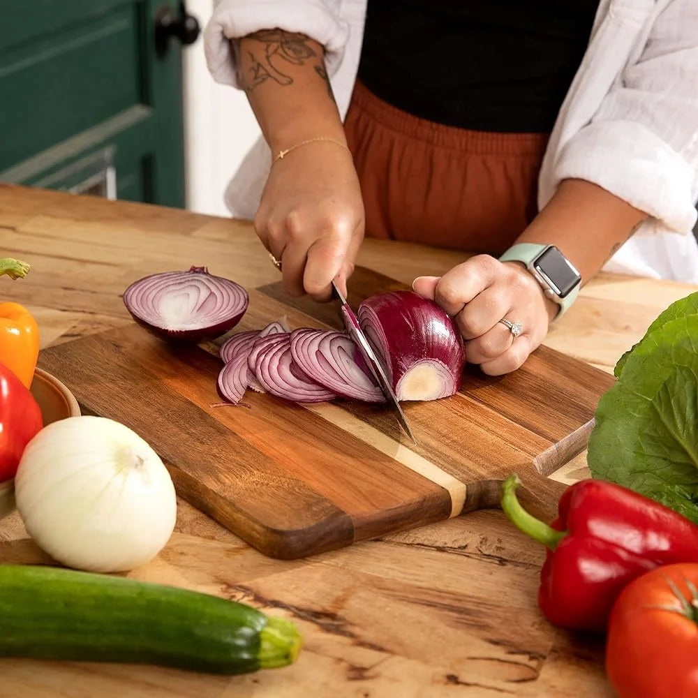 Acacia Wood Cutting Board with Handle