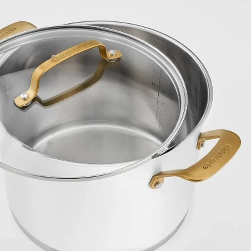 8pc Stainless Steel Cookware, Oven Safe, Dishwasher