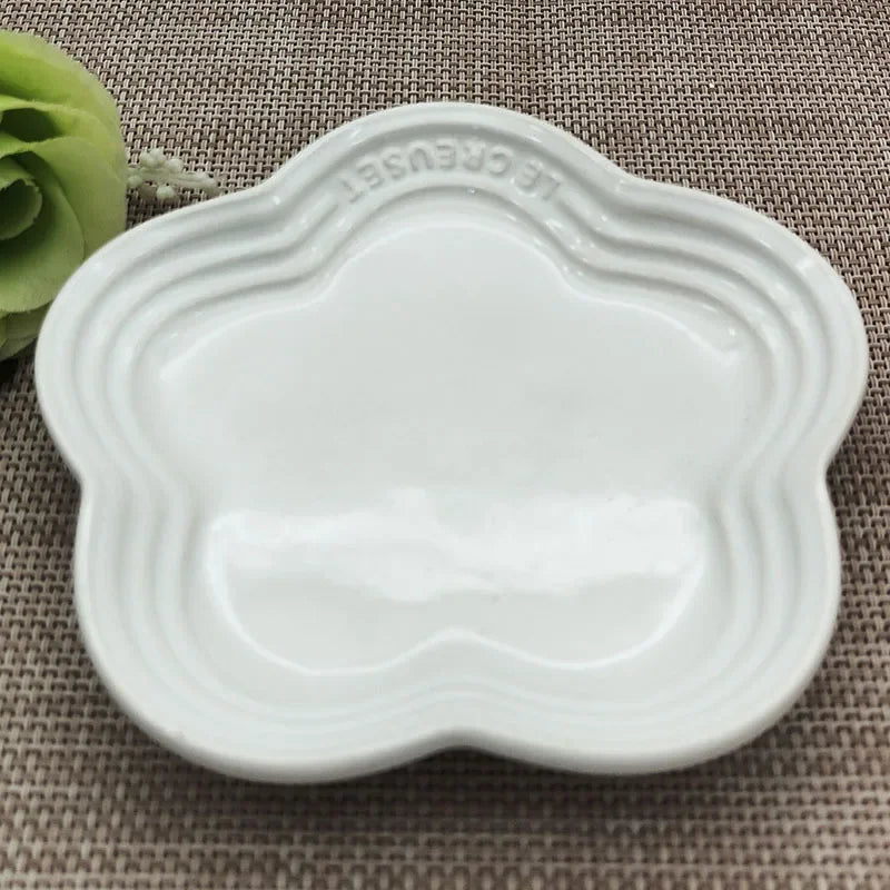 Plum Blossom Plate, 5.5 in, Ceramic