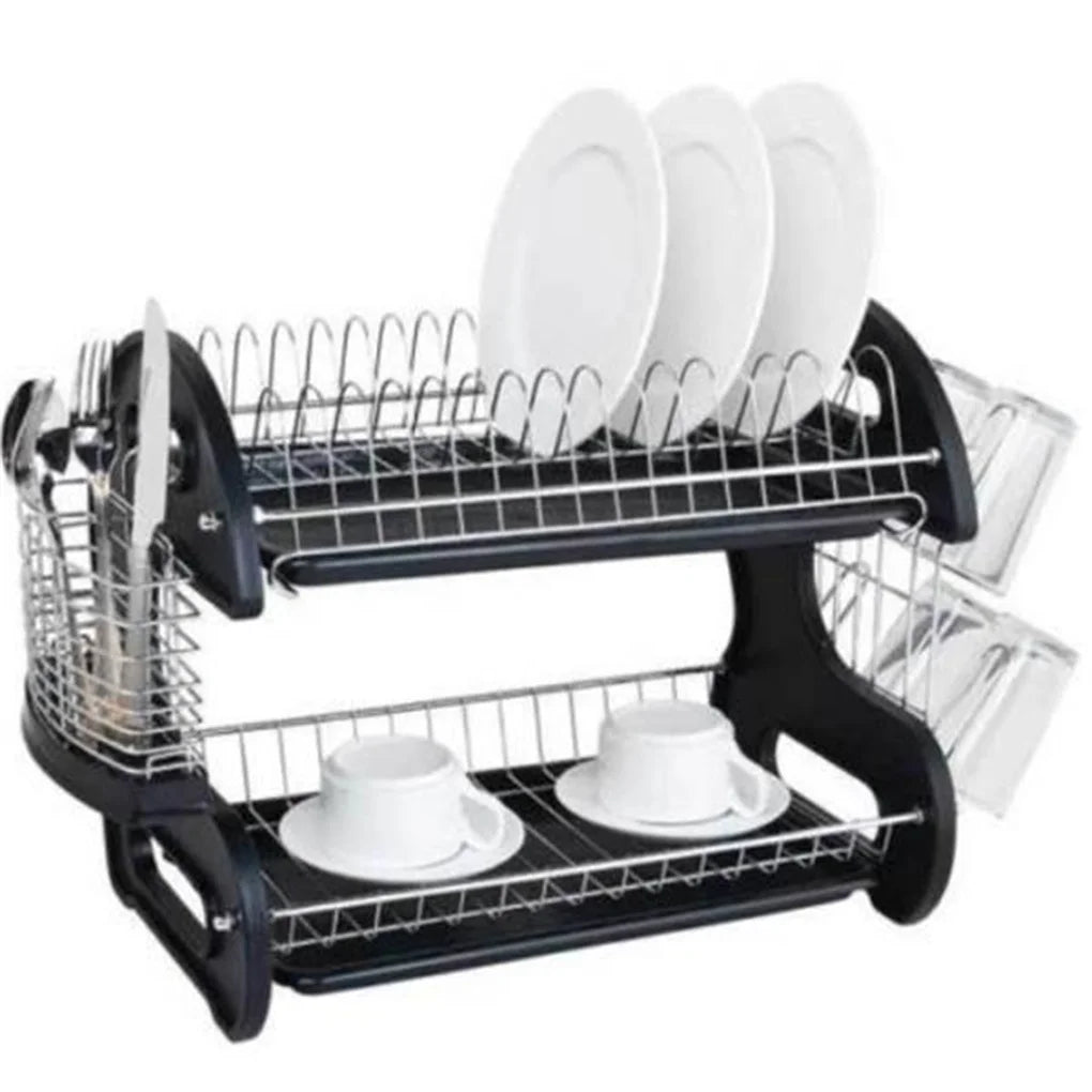 Multifunctional Dual Layers Dish Storage/Drying Rack