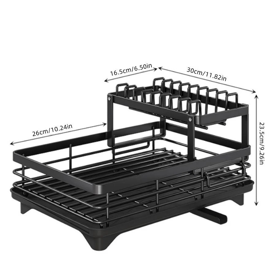 Double-layer dish drying rack