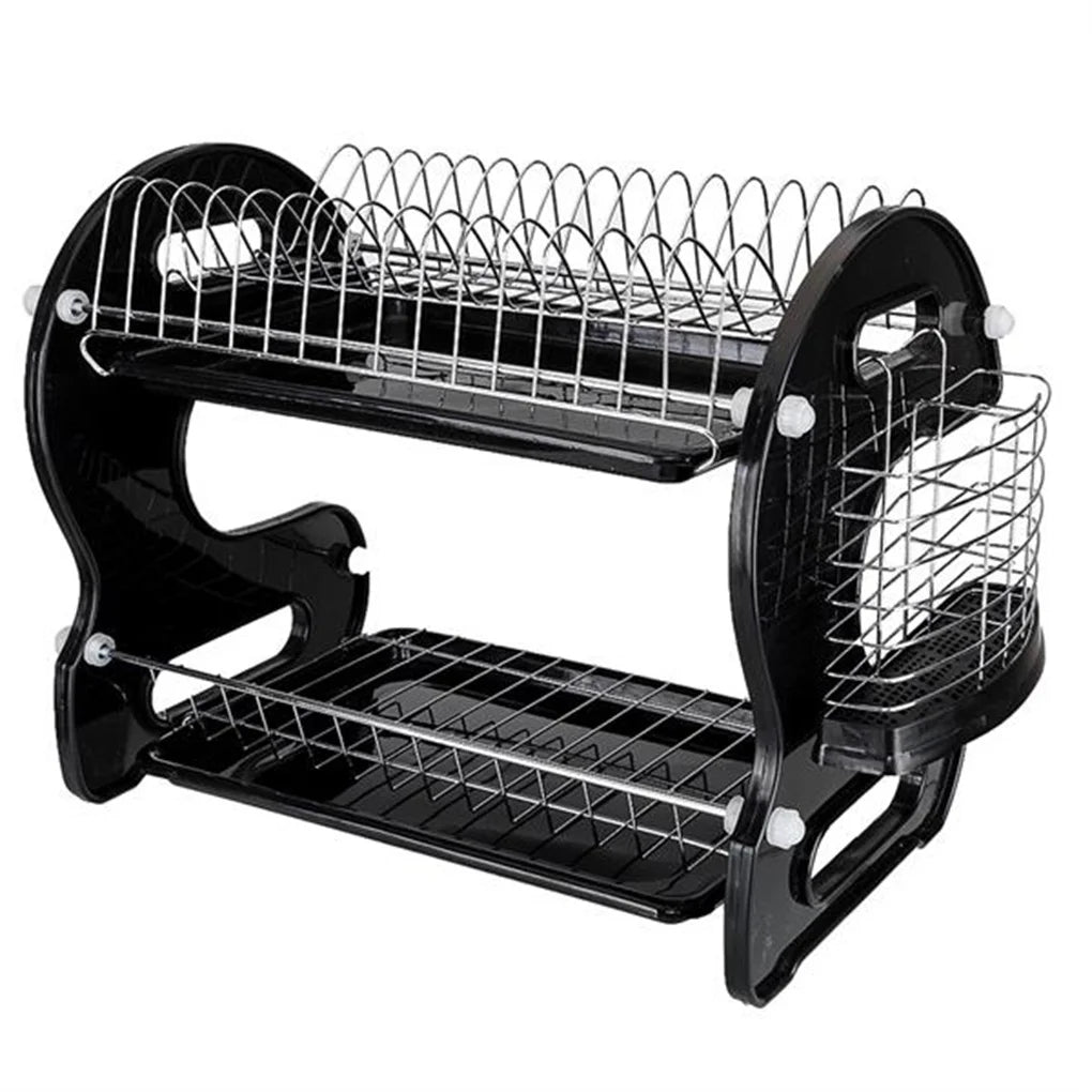 Multifunctional Dual Layers Dish Storage/Drying Rack