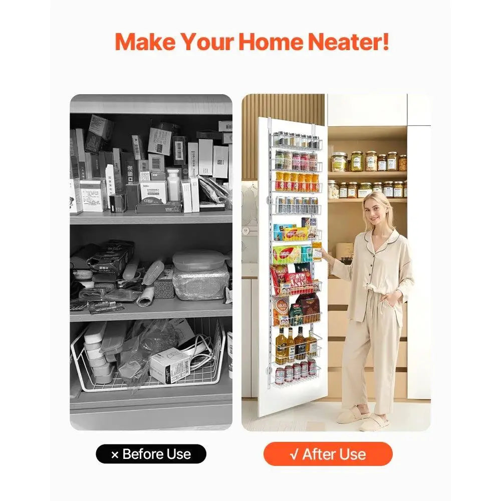 10 Tier Over Door Pantry Storage