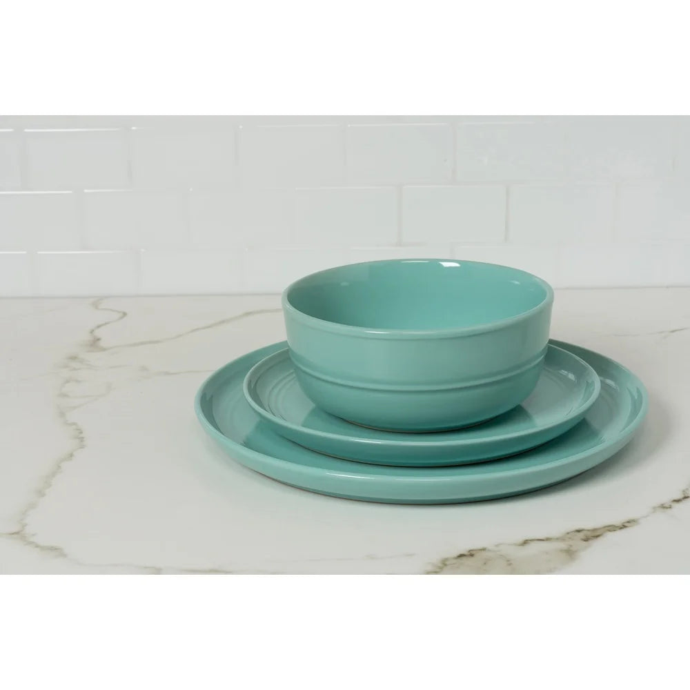 Set of 6 Double Line 6.25 Inch Round Cereal Bowls, 24oz