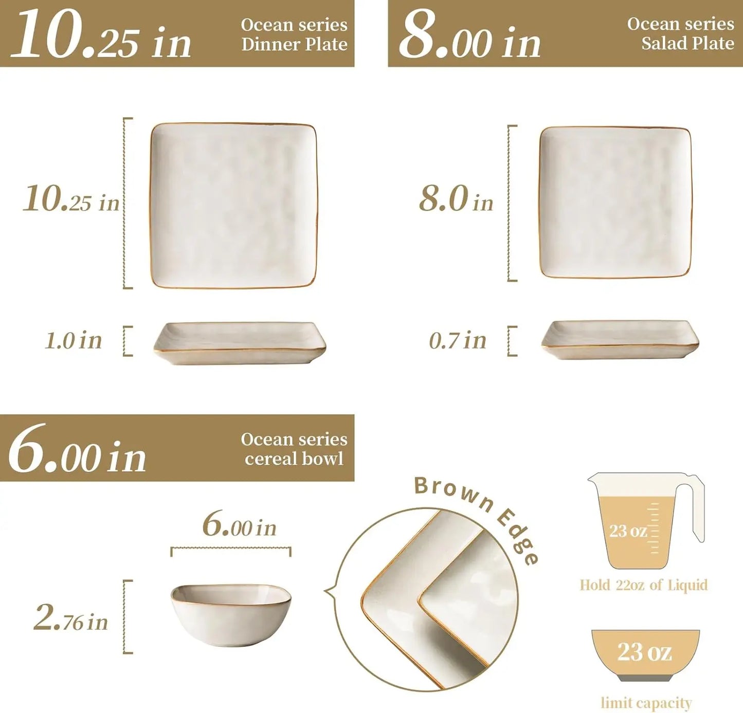 24-Piece Dinnerware Set, service for 8