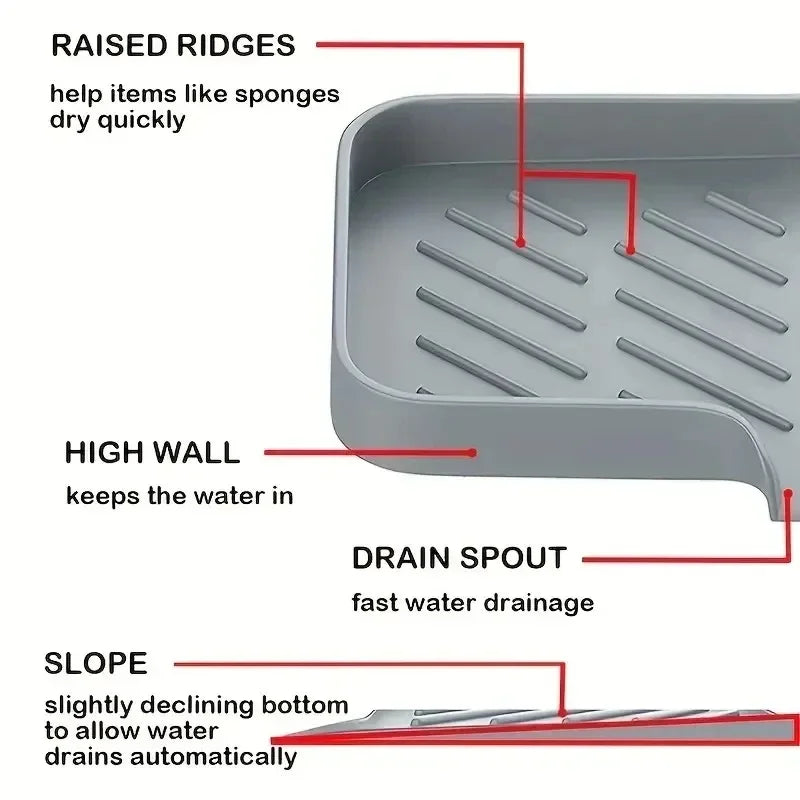 Silicone Sink Tray With drain