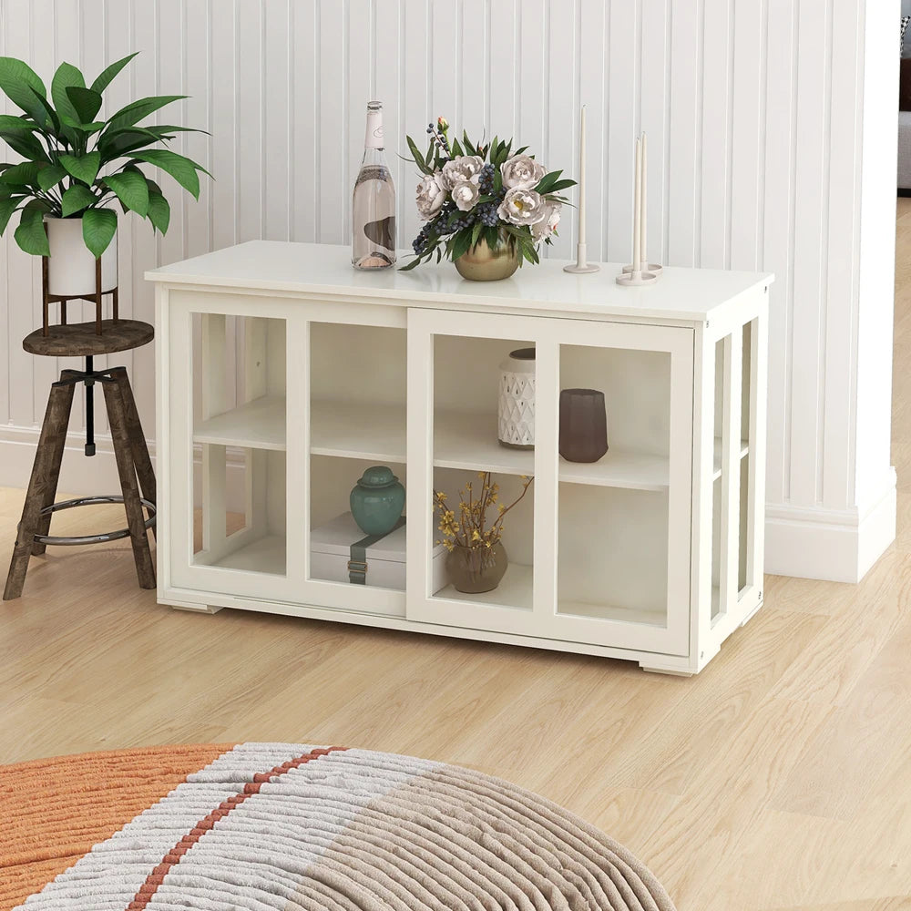 Kitchen Storage Cupboard With Glass Door