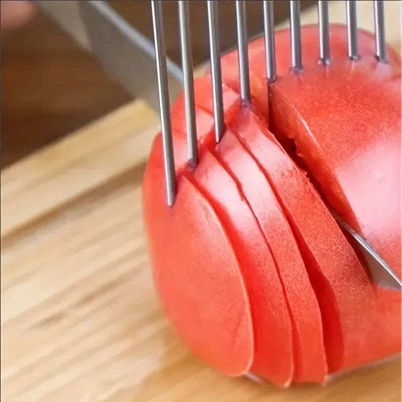 Stainless Steel VeggieHolder for Safe Cutting