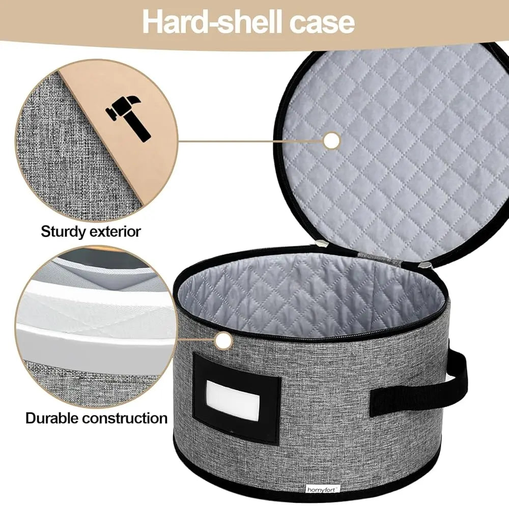 China Storage Containers, Hard Shell With Felt Dividers For Plates