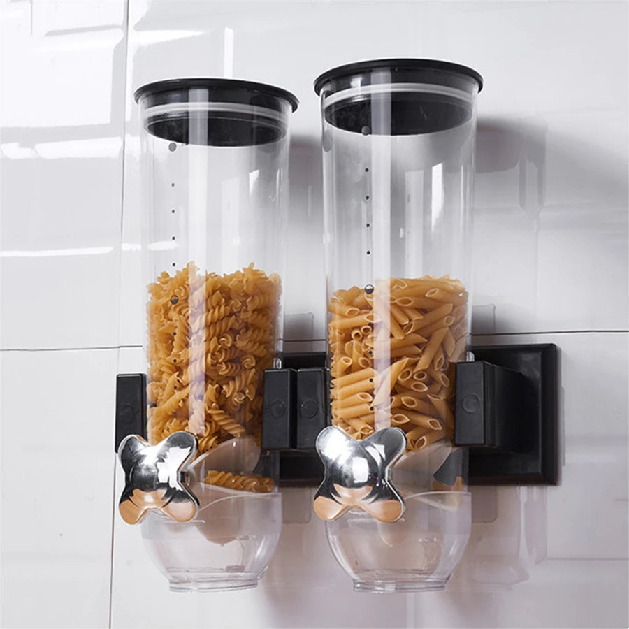 Wall-mounted 2 Barrel Cereal Dispenser