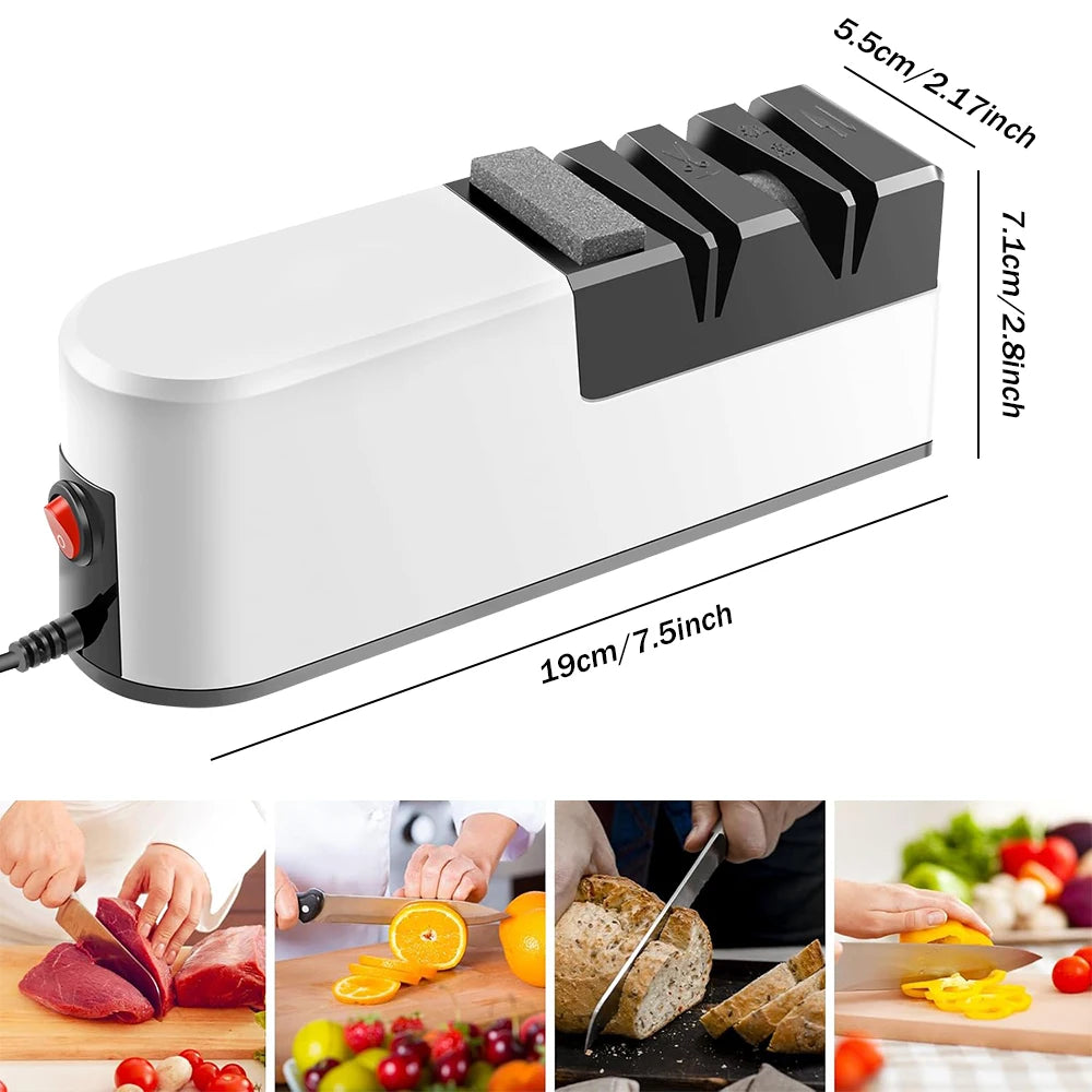 USB Rechargeable Knife Sharpener, 4-Slot, Double Sided