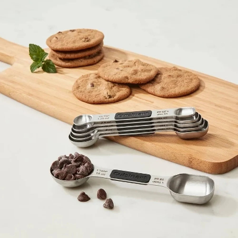 6pc Magnetic Stainless Steel Measuring Spoons, Nesting Design