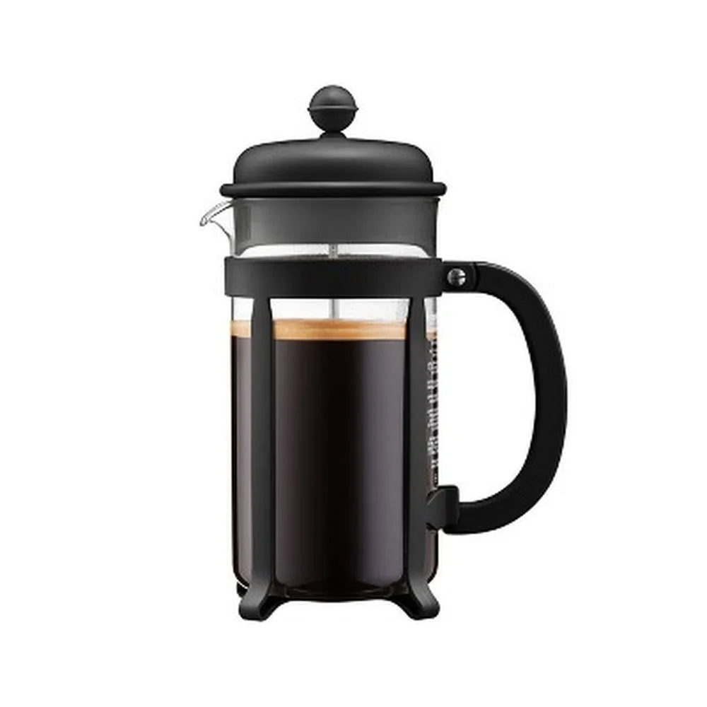 8 Cup Java French Press Coffee Maker w/Battery Frother, Measuring Spoon, and Sand Timer