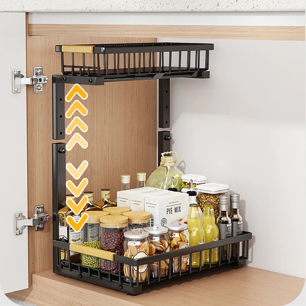 2-Tier Pull Out Under Sink Cabinet Organizer