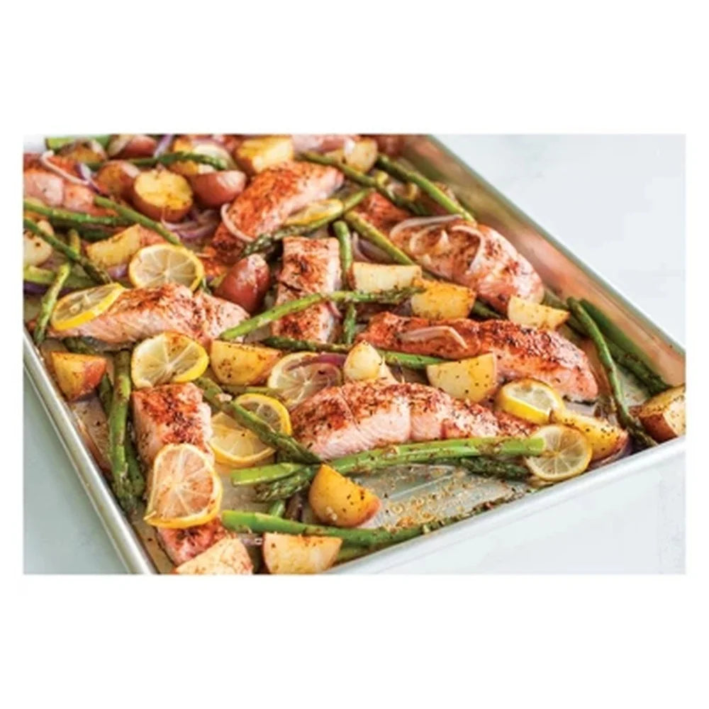 Durable Aluminum Half Sheet Baking Pan, 17.9 x 12.9 Inches