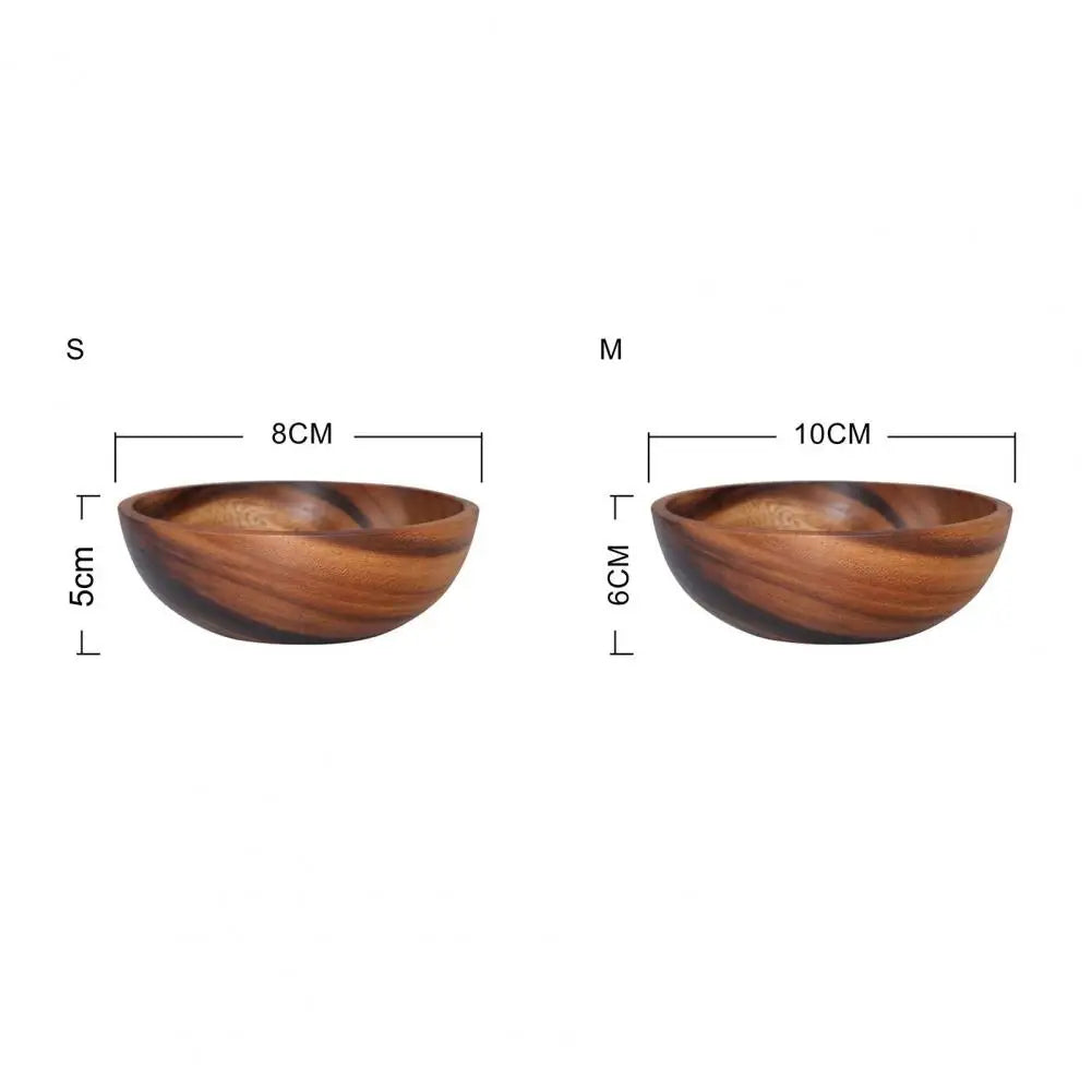 Food Grade Eco-Friendly Polished Wood Salad/Soup Bowls