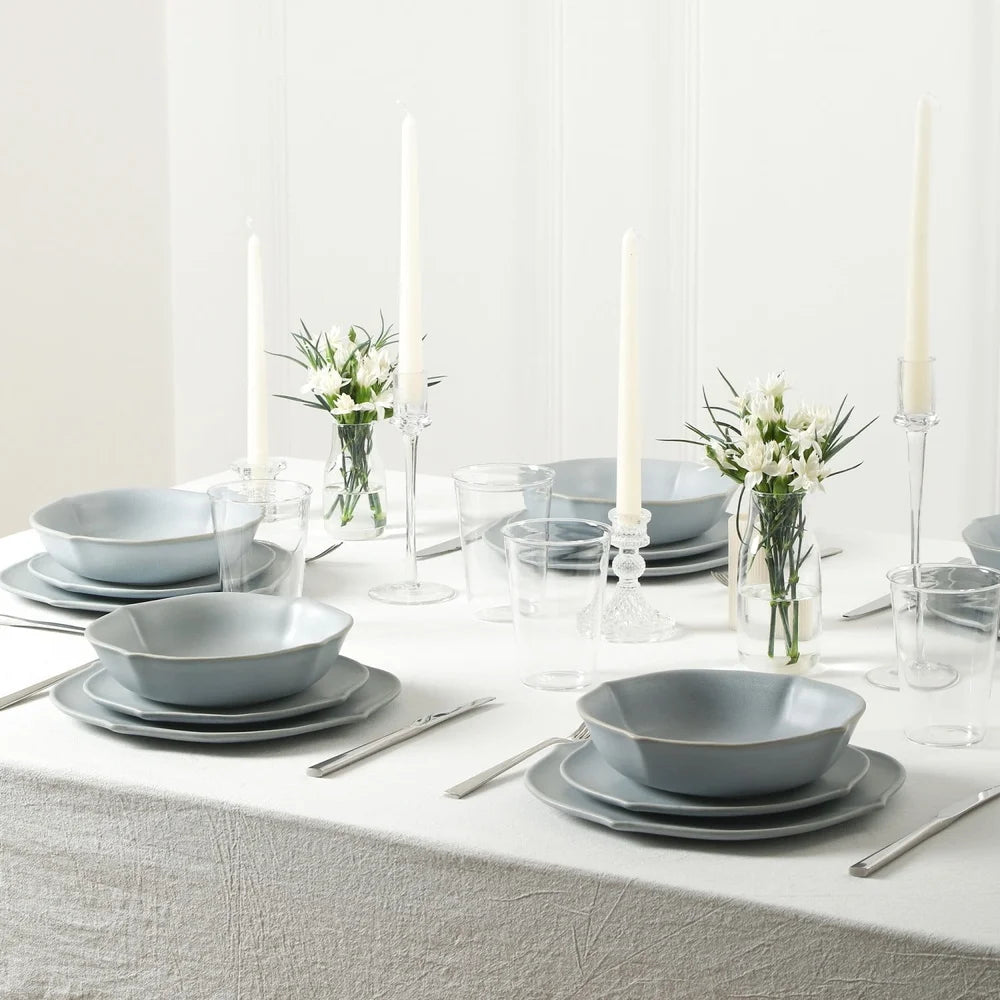 32 Piece Dinnerware Set, Stoneware Borosilicate