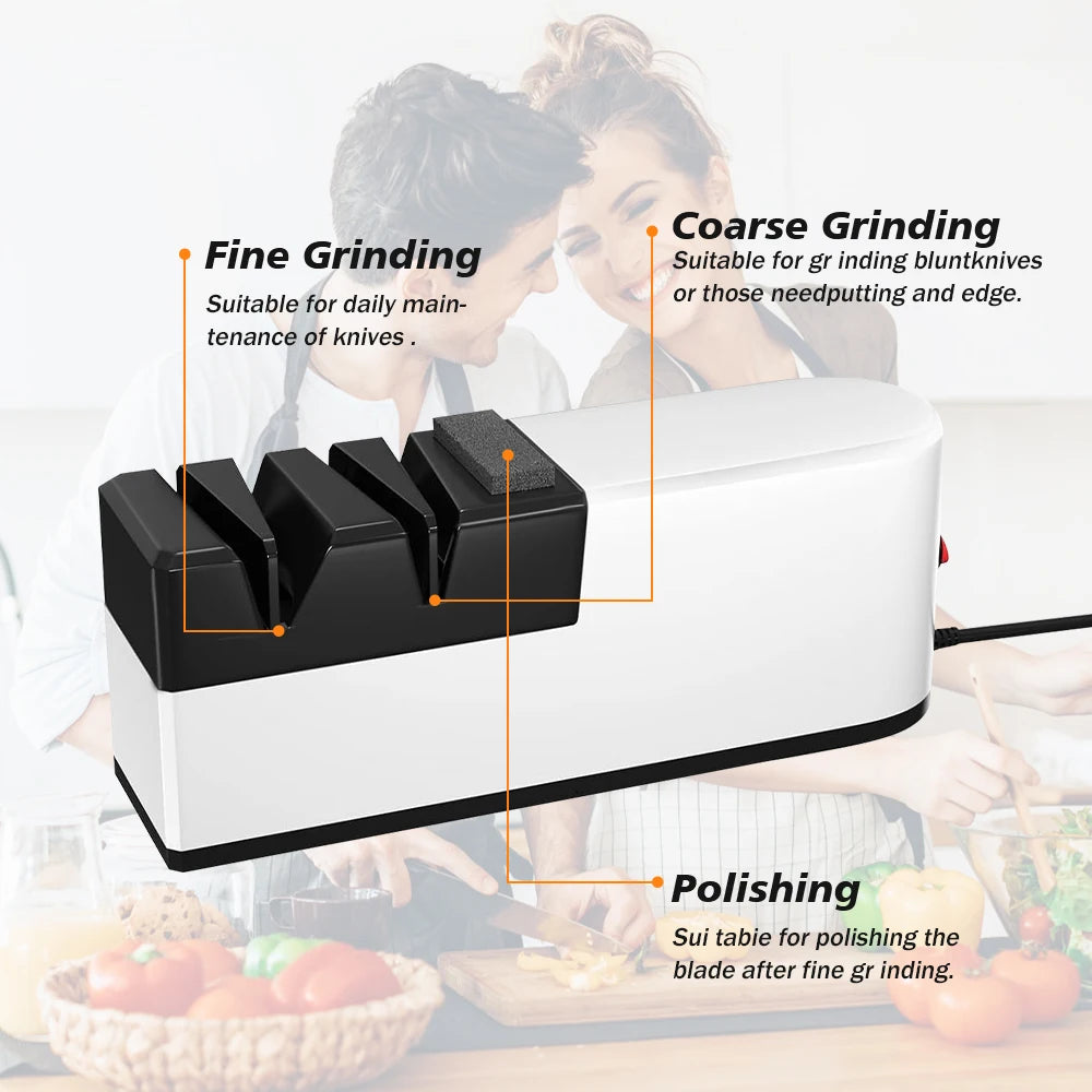USB Rechargeable Knife Sharpener, 4-Slot, Double Sided