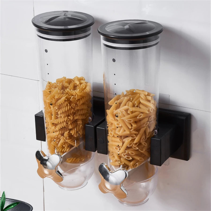 Wall-mounted 2 Barrel Cereal Dispenser