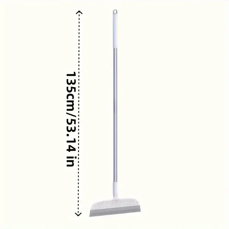 A magic broom for bathrooms, kitchens, and living rooms, with a detachable head