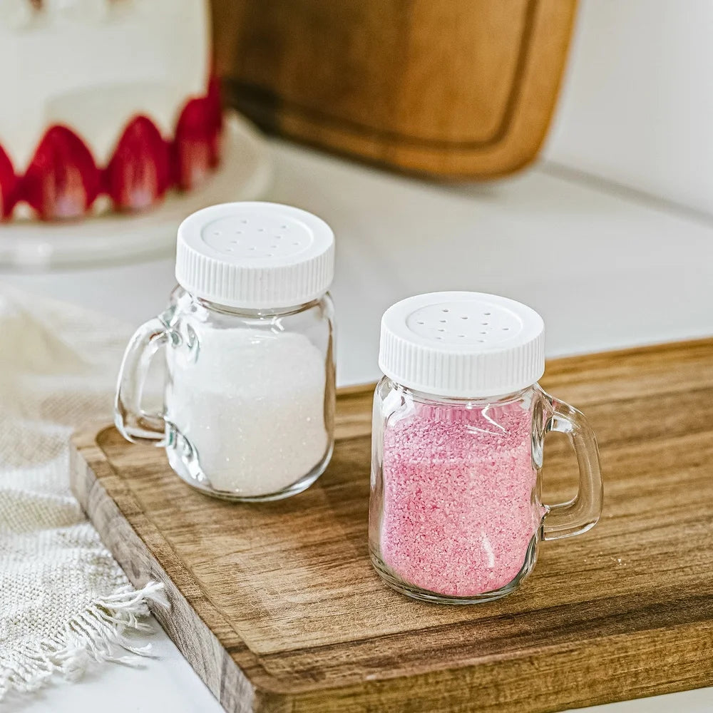 6 Pack Glass Salt Pepper Shaker 4 oz, Hand Wash