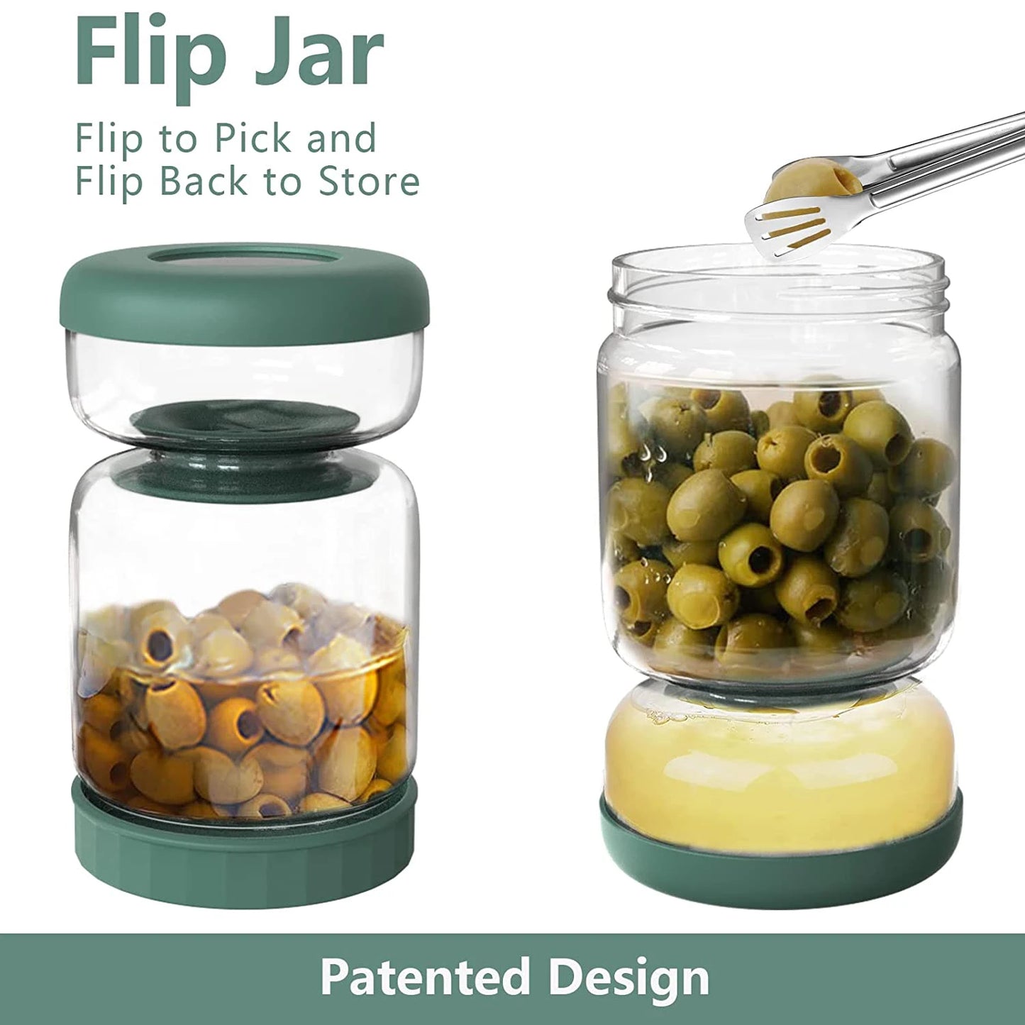 Glass Pickle Jar Strainer with Lid