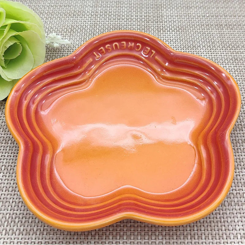 Plum Blossom Plate, 5.5 in, Ceramic