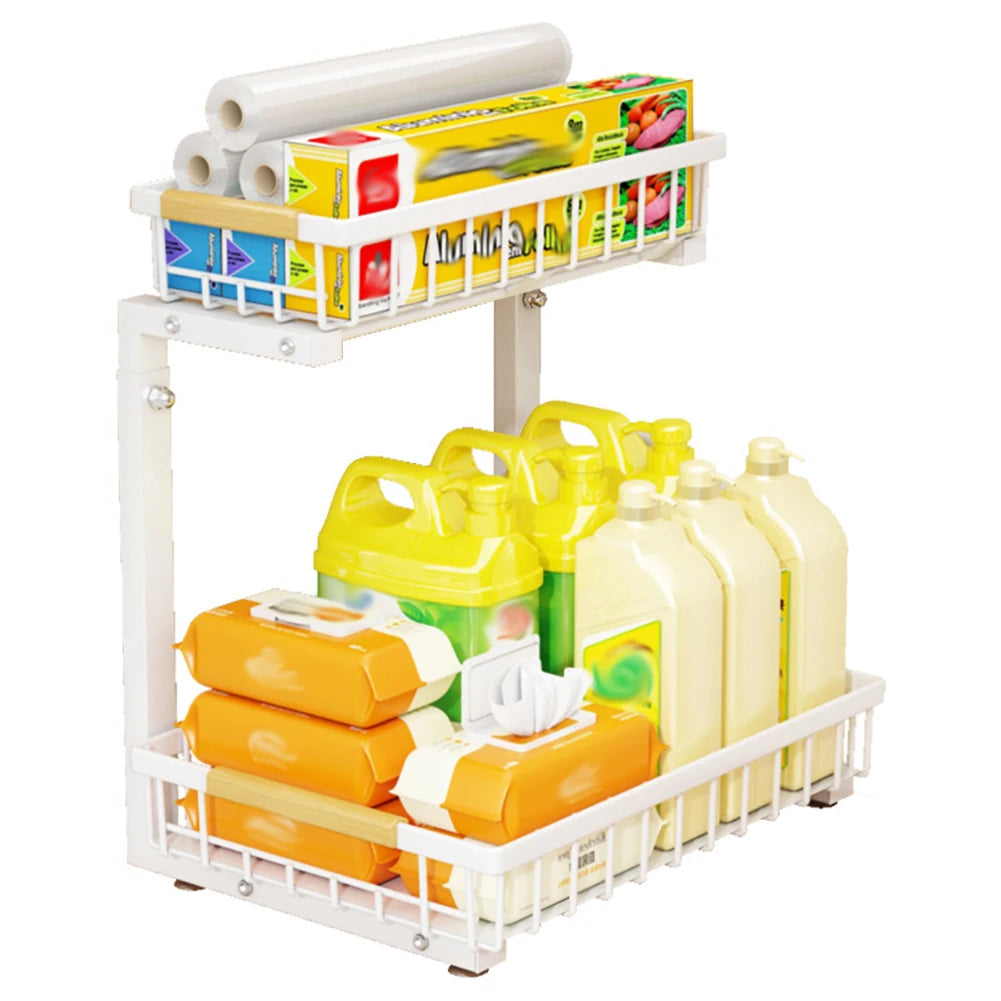 2-Tier Pull Out Under Sink Cabinet Organizer