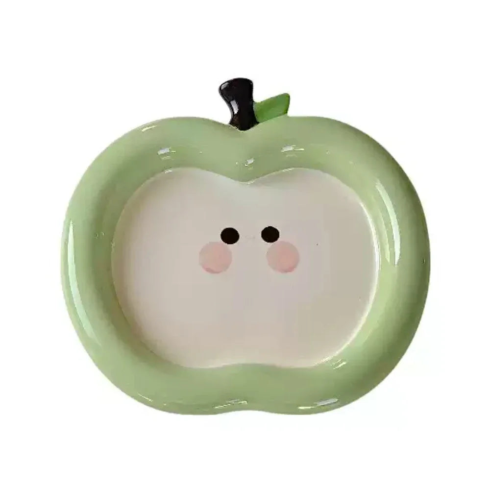 Apple Shaped Porcelain Plate for Fruits/Snacks/Desserts