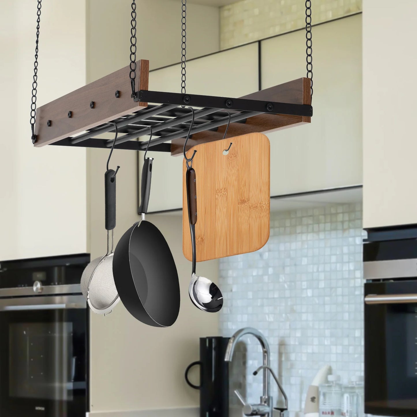 Ceiling Mount Hanging Rack for Pots & Pans
