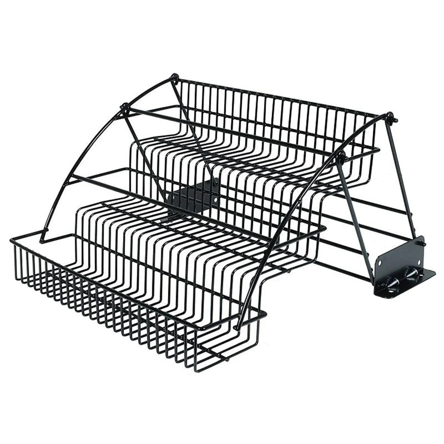 Retractable Spice Storage Organizer, Black, Max Load 11 lbs