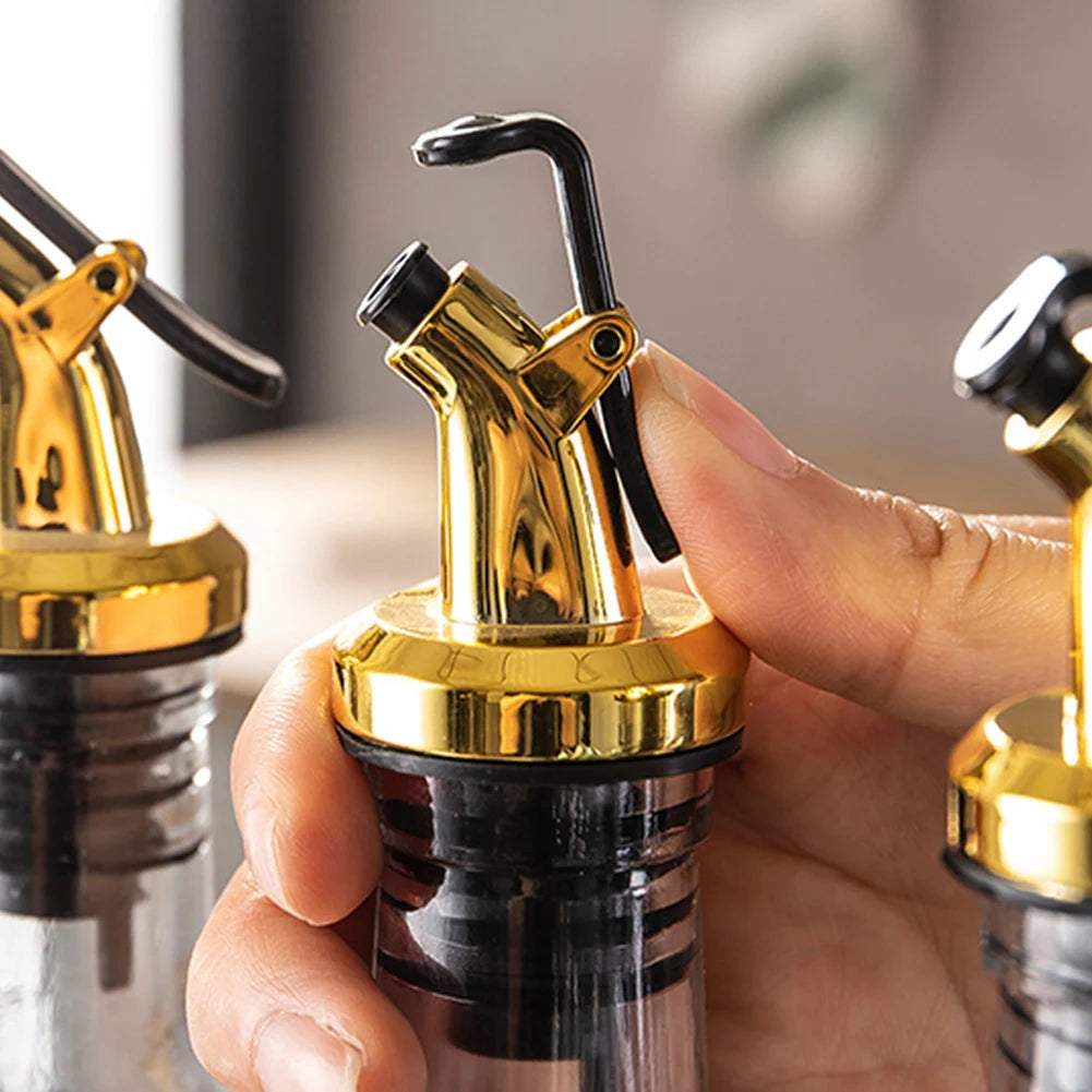 Leak-proof Plastic Vinegar & Oil Bottle Pour Spout w/Stopper