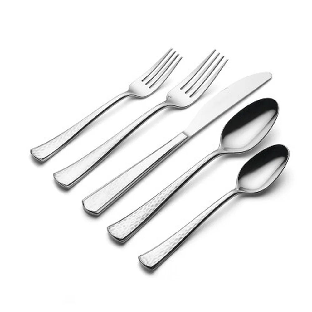 20pc Stainless Steel Flatware Set, Modern Service for 4