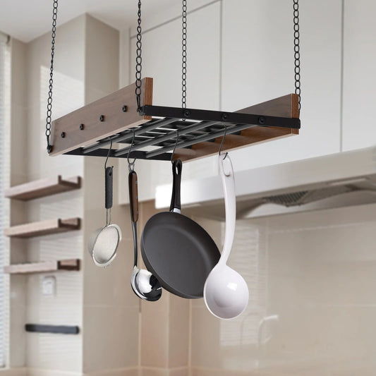 Ceiling Mount Hanging Rack for Pots & Pans