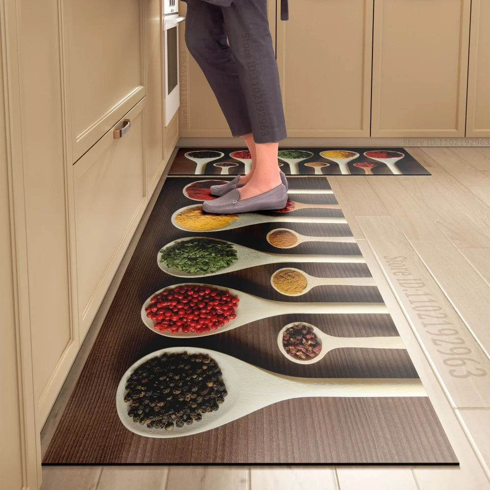 Kitchen Floor Mat, Dining Theme