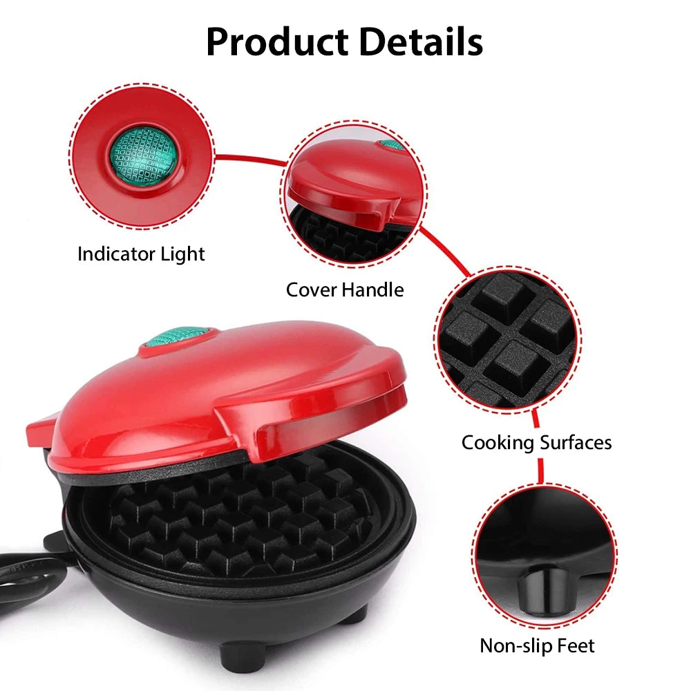 Mini Electric Waffle Maker, Non Stick