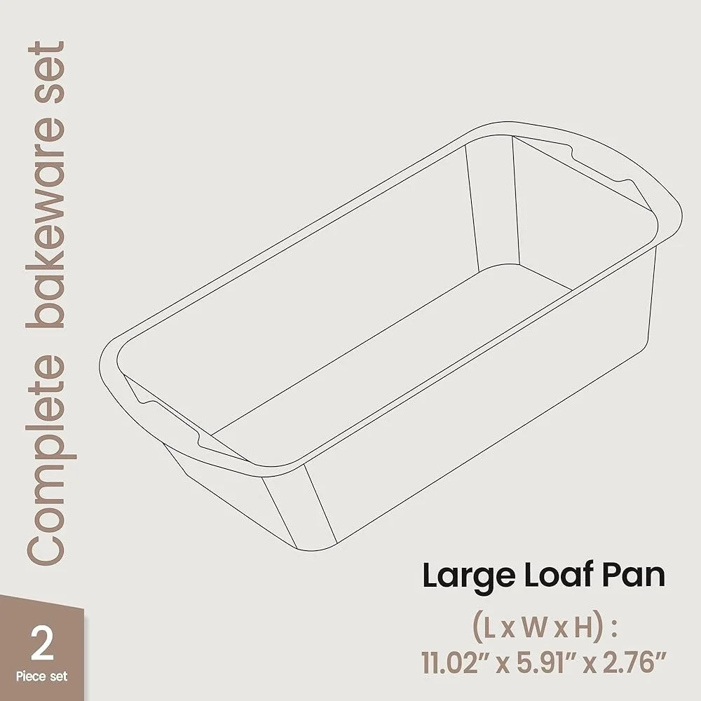 2-Piece Nonstick Carbon Steel Loaf Pan Set