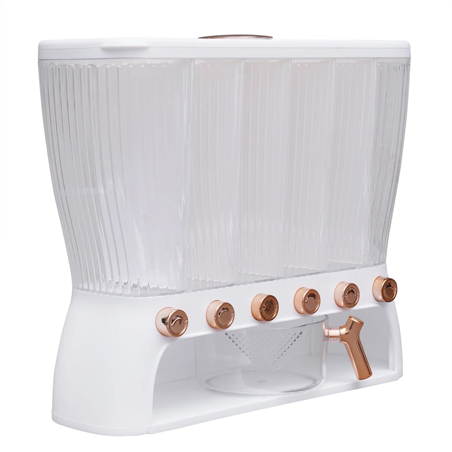 Multi Container Dry Food Dispenser, Large Capacity w/Removable Lid