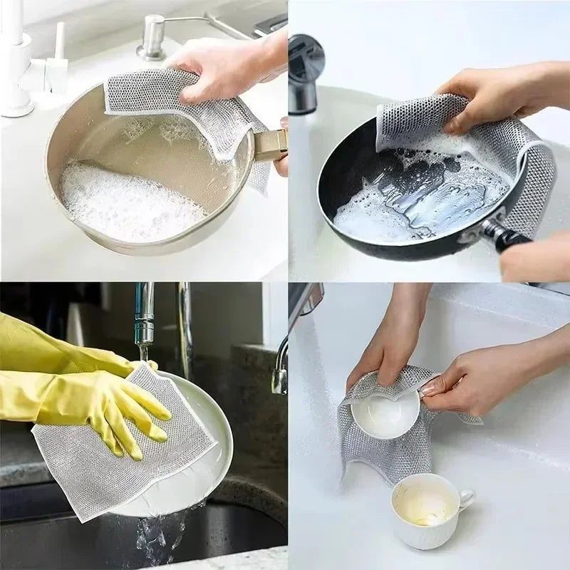Metal Microfiber Mesh Scrubbing Cloths