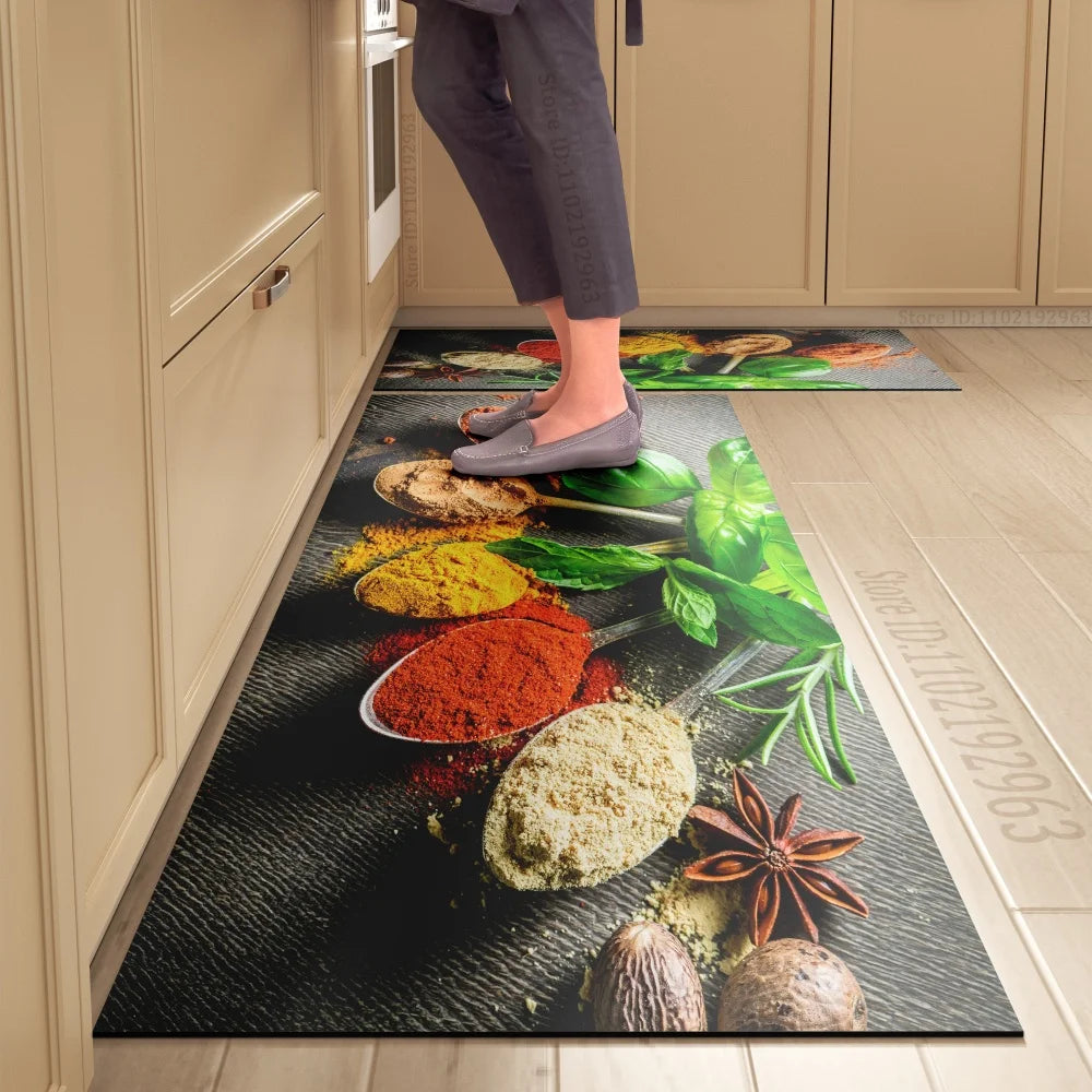 Kitchen Floor Mat, Dining Theme