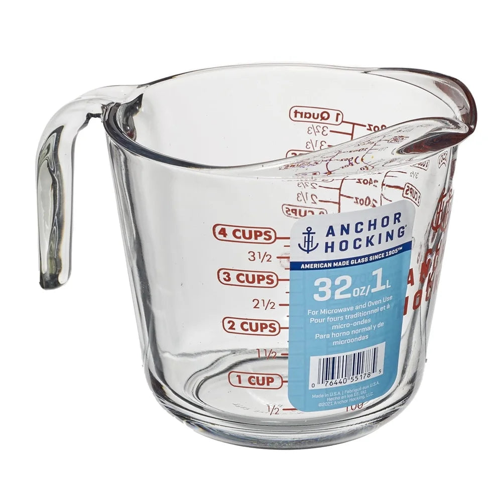 Durable Glass Measuring Cup, 4 Cup Capacity