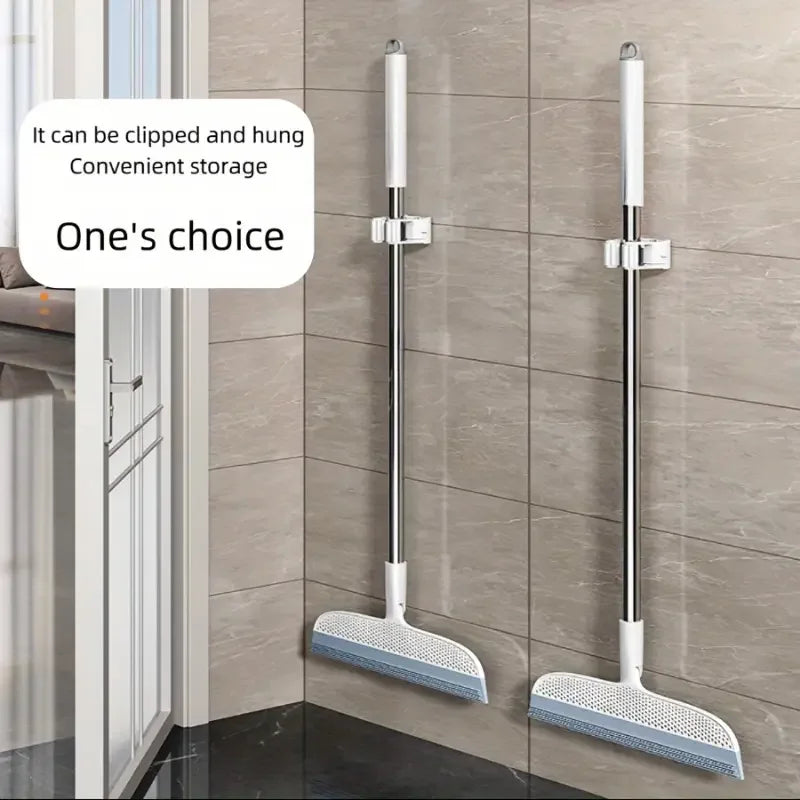 A magic broom for bathrooms, kitchens, and living rooms, with a detachable head
