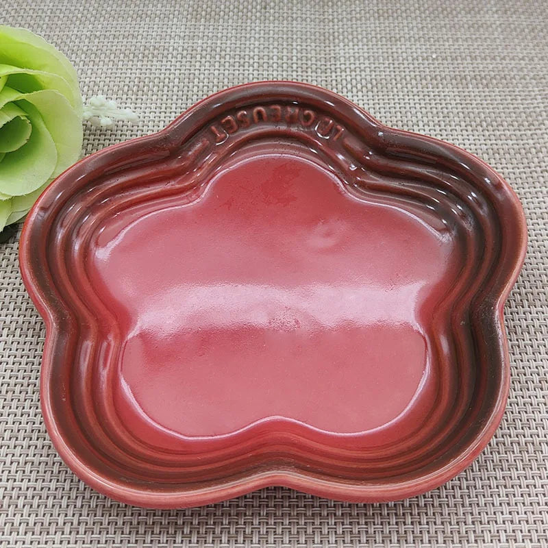 Plum Blossom Plate, 5.5 in, Ceramic